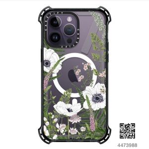 Casetify clear black bounce series iPhone 14 pro max phone case floral